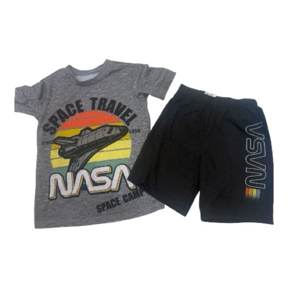 Kids Space Adventure Set - Gray & Black NASA SPACE travel Size 4/5 Boys